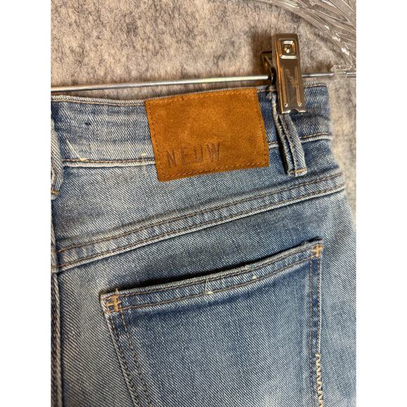 Neuw Womens Vintage Skinny Patch Distressed Raw Hem Jeans - Size 8R - Picture 5 of 11